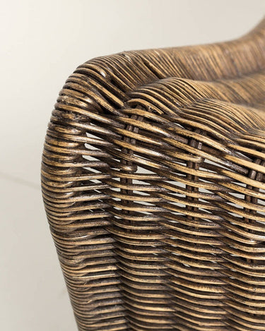 Vista 7 de sillón exterior calantha de ratán natural