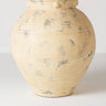 Vasija decorativa de terracota blanco roto