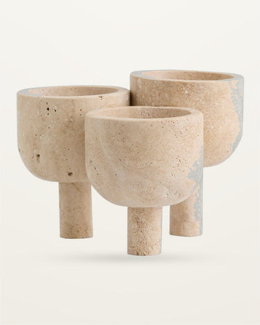 ROCA Ivory Travertine Sculptural Organizer – Nordal