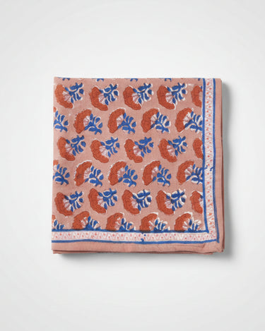 Pañuelo algodón block print artesanal violeta