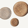 Panel decorativo de bambú marrón 3 piezas de Vical