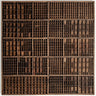 Panel decorativo de madera recuperada marrón grande de Vical