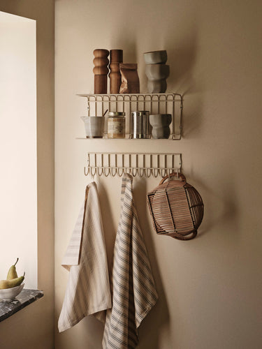 Set de 2 paños de cocina de algodón reciclado gris de Broste Copenhagen, vista 3