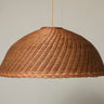 Large brown rattan pendant shade