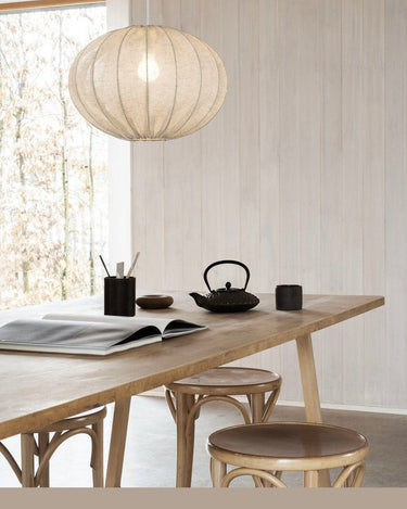 Pantalla de techo Boll 40 de lino natural