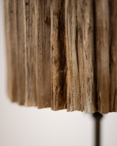 Goa 25 cm cylindrical pleated natural jute lampshade