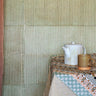 Papel pintado rayas verticales verdes batik papel de arroz Le Monde Sauvage