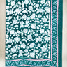 Pareo de algodón voile con block print esmeralda Bonheur du Jour