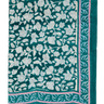 Pareo algodón voile block print esmeralda