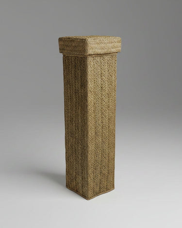 Pedestal de esparto artesanal de 120 cm — vista principal