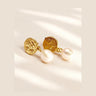 Pendientes de perlas y oro Agapée