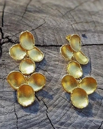 Pendientes flor dorados