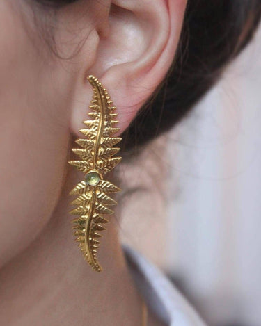 Pendientes hojas doradas MIO JEWELS