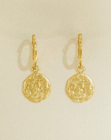 Pendientes Luna dorados redondos Agapée