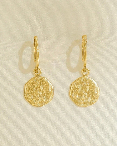 Pendientes Luna dorados redondos Agapée