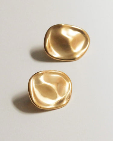 Pendientes Grandes Dorados CALA Joidart: Joyería Artesanal en Plata Bañada en Oro