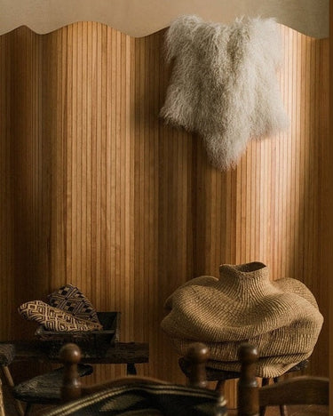 Piel tibetana natural para decoración