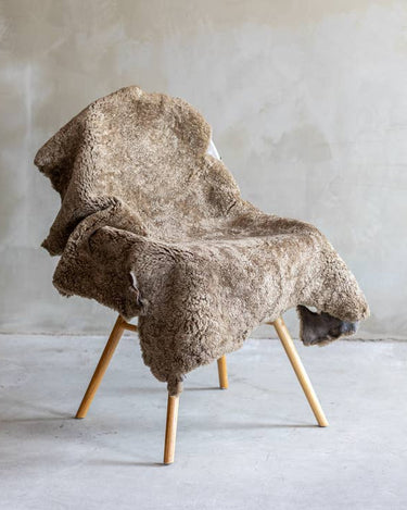 Piel de oveja Crossbreed corta rizada para silla y hogar