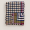 Plaid de cuadros azul de lana y cachemira de Le Monde Sauvage