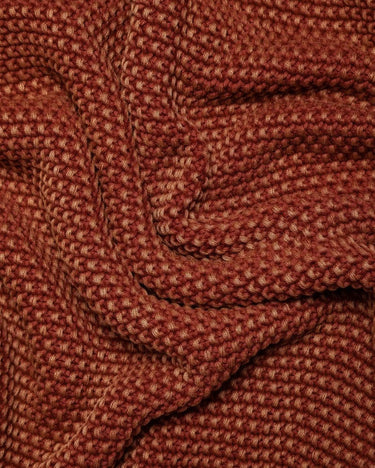 Plaid KARIKAL Dareels detalle textil terracota
