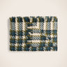 Plaid Tweedy Paon azul doblado de frente de Caravane