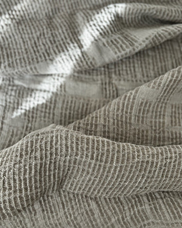 Plaid de lino African Jacquard en detalle