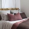 Plaid de lino gaufré Chinon bicolor reversible