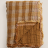 Plaid de lino lavado reversible diseño vichy Le Monde Sauvage