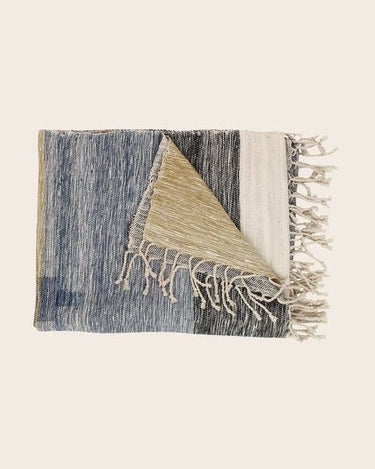 Weave detail of the Caravane Ikat silk and cotton throw