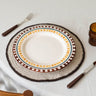 Set de cuatro platos Charlotte de cerámica pintados a mano