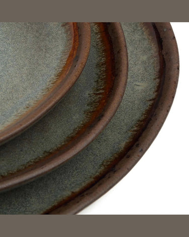 Côa Portuguese ceramic dessert plates - Set of 6 by Bazar Bizar on a table