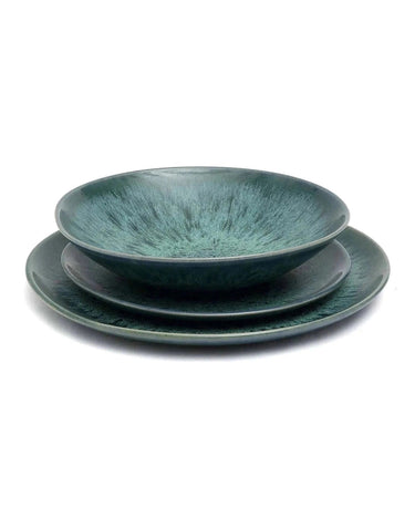 Blue Portuguese ceramic salad plates - Set of 6 by Bazar Bizar, detail view