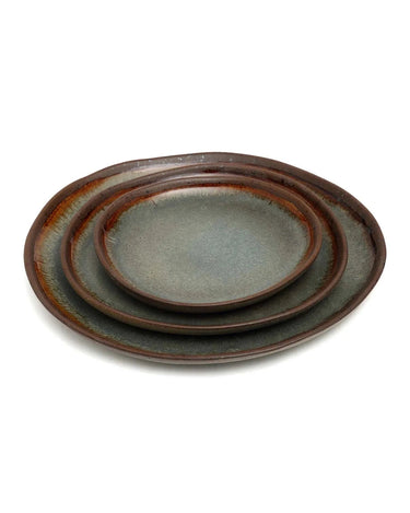 Portuguese ceramic salad plates - Set of 6 by Bazar Bizar on a table