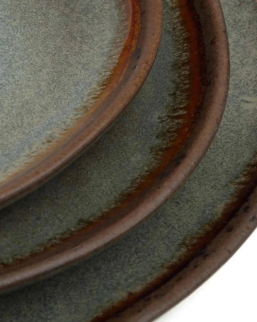 Set of 4 Portuguese ceramic dinner plates by Bazar Bizar