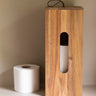 Portarrollos de recambio de madera de acacia en el baño
