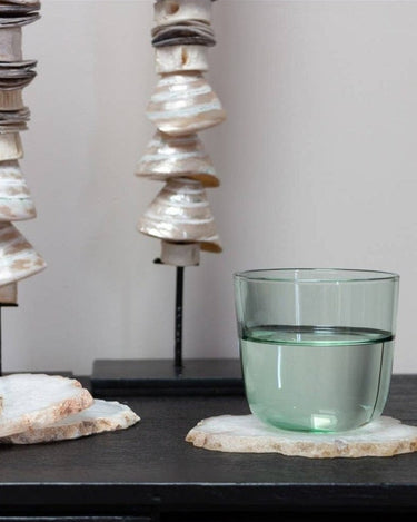Posavasos de ágata blanca natural