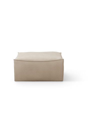 Puf cuadrado Catena S500 de lino natural 95 cm en Matuta Home - imagen 1