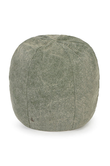 Puf de algodón verde pato, vista completa