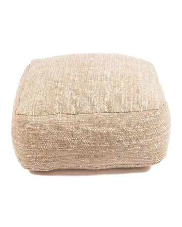 Puf beige Comfy de estilo natural