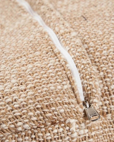 Puf beige Comfy con textura natural