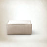Puf cuadrado Catena S500 de lino natural 95 cm en Matuta Home - imagen 1