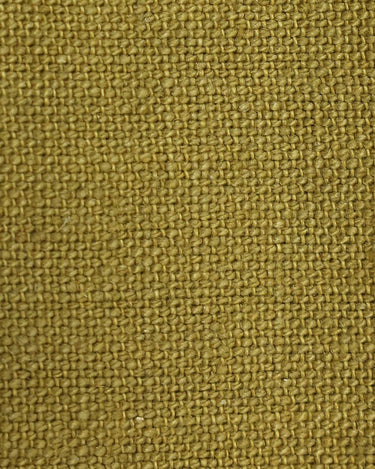 Nomad Burnt Ocher Linen Ottoman with Removable Cover by HK Living, burnt ochre linen texture detail