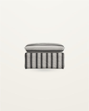 Puf Nomad Hocker a rayas con funda desmontable HK Living