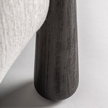 Reposapiés de poliéster blanco chenilla madera de pino marrón de Vical, imagen 5