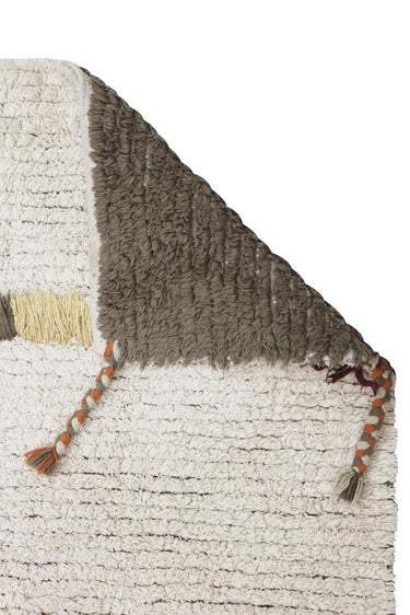 Alfombra Lavable Reversible de Algodón Zabol Beige 80 x 120 cm