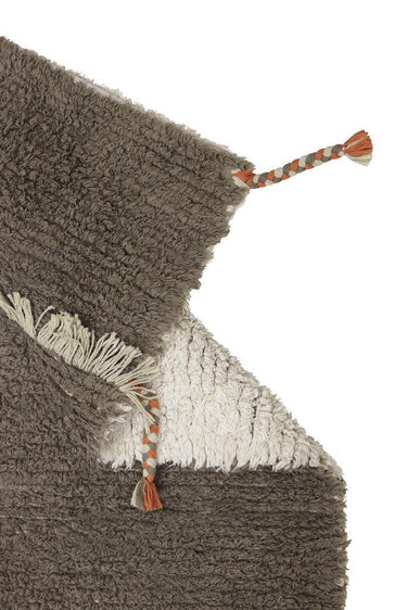 Alfombra Lavable Reversible de Algodón Zabol Beige 80 x 120 cm