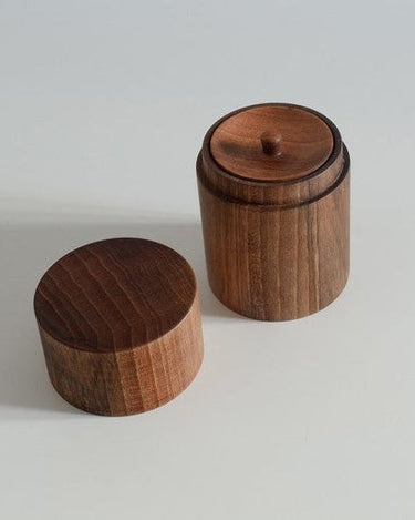 Caja de té nogal HERBATA con doble tapa preserva aroma