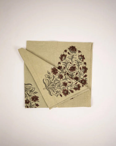 Detail of a natural fabric napkin