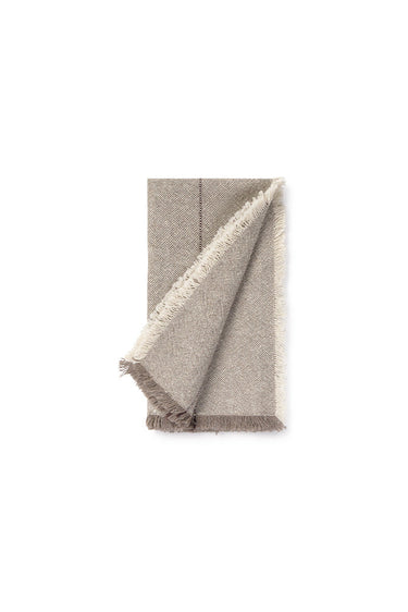 Set de cuatro servilletas de algodón greige de 45 × 45 cm