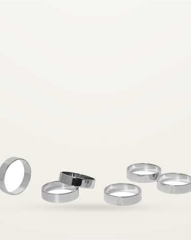 Set de 6 servilleteros Ring de hierro plateado de Broste Copenhagen